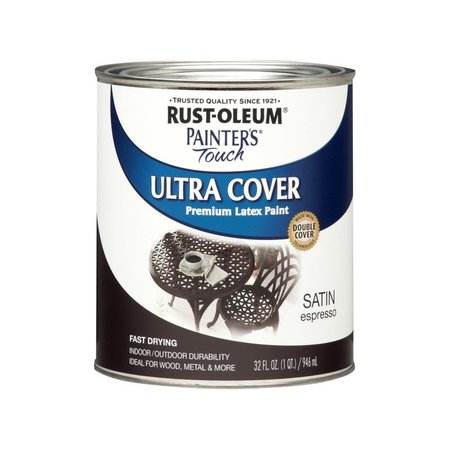 KRUD KUTTER Rust-Oleum Painters Touch Ultra Cover Satin Espresso Protective Enamel Exterior & Interior 1 qt 242018